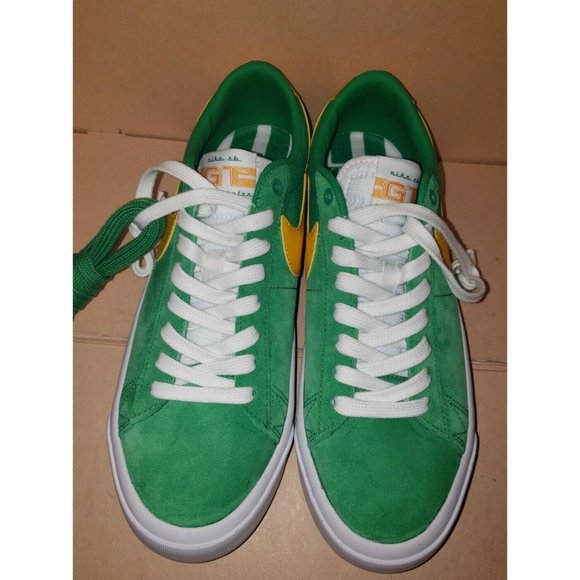 NIKE SB BLAZER LOW PRO GT MEN\'S SIZE 7.5 GREEN/YELLOW NEW Without BOX main image 13